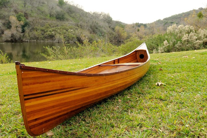 ALDO Kayaking, Canoeing & Rafting>Canoes L: 216 W: 35.5 H: 27 Inches / NEW / wood Real High Quality Canadian Cedar Canoe 18 feet