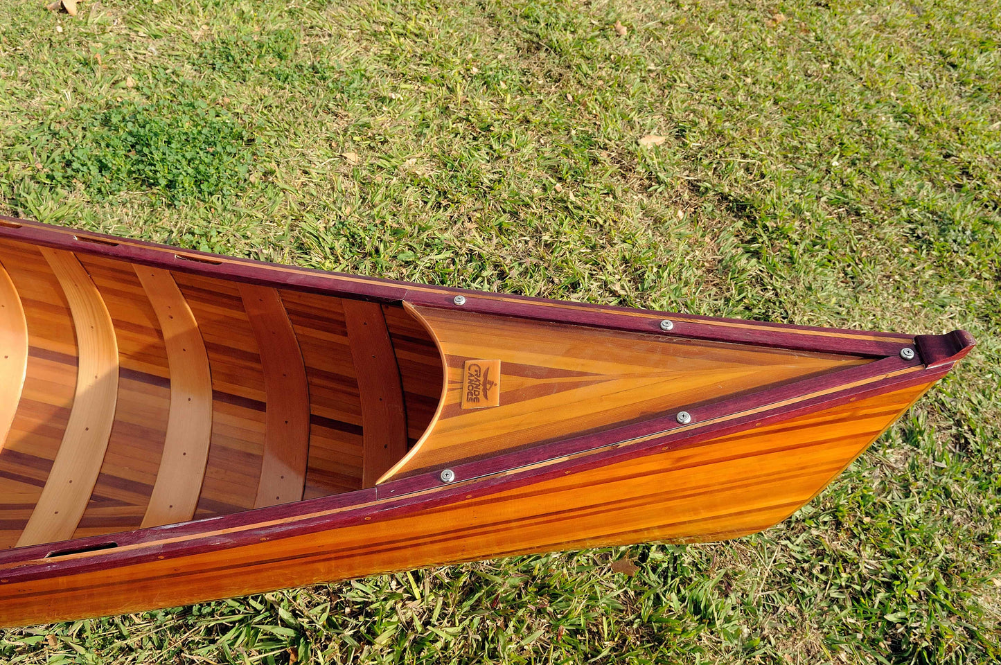 ALDO Kayaking, Canoeing & Rafting>Canoes L: 216 W: 35.5 H: 27 Inches / NEW / wood Real High Quality Canadian Cedar Canoe  With Ribs18 feet