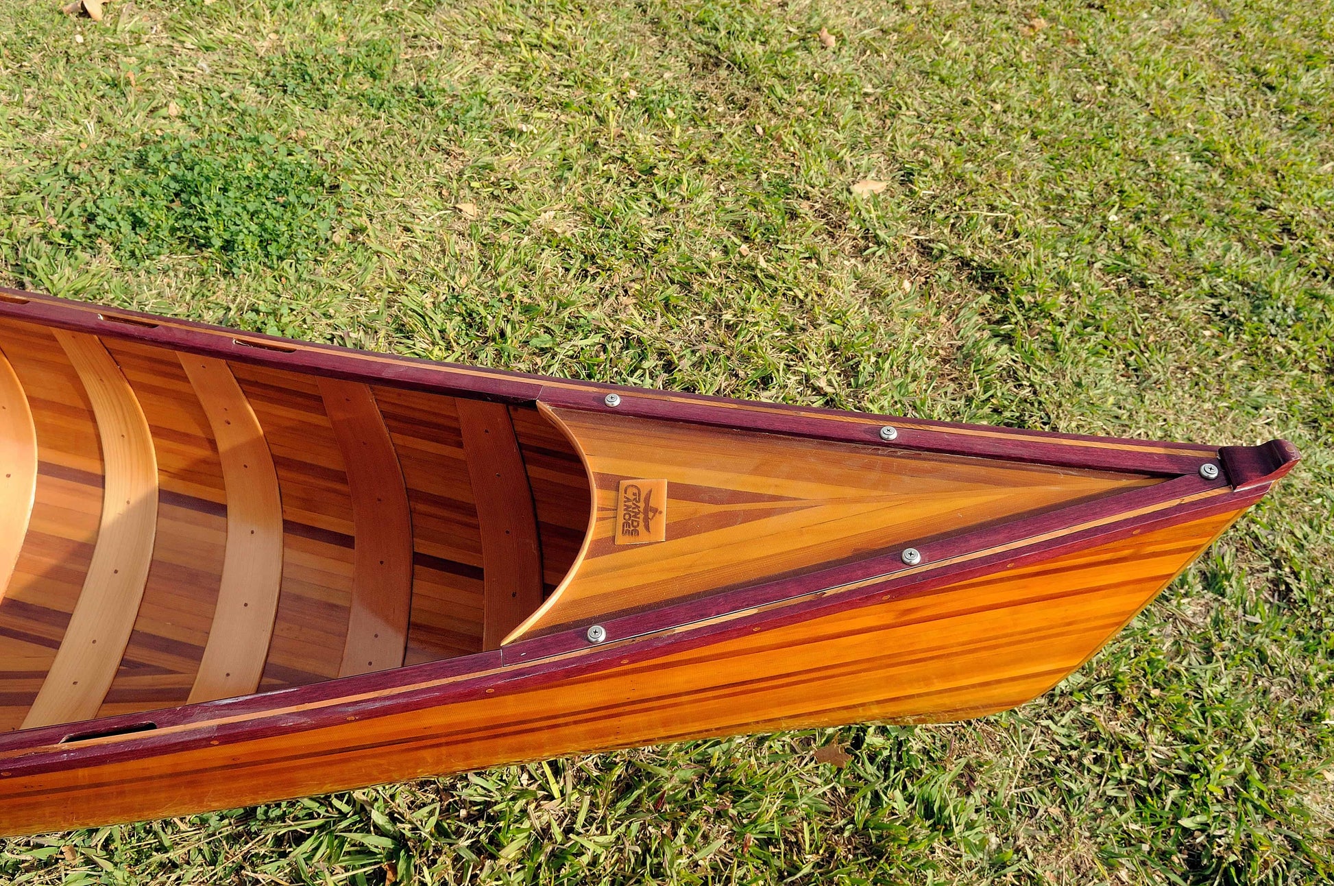 ALDO Kayaking, Canoeing & Rafting>Canoes L: 216 W: 35.5 H: 27 Inches / NEW / wood Real High Quality Canadian Cedar Canoe  With Ribs18 feet