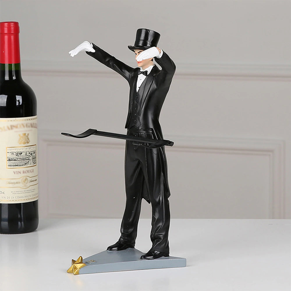 ALDO Kitchen & Dining > Kitchen Tools & Utensils > Kitchen Organizers > Drinkware Holders black / resin / 31cm x 14cm / 12.2: x 5.5" inches Amazing  Magician Wine Bottle Holder Wine Ruck Hand-made Exquisite Craftsmanship