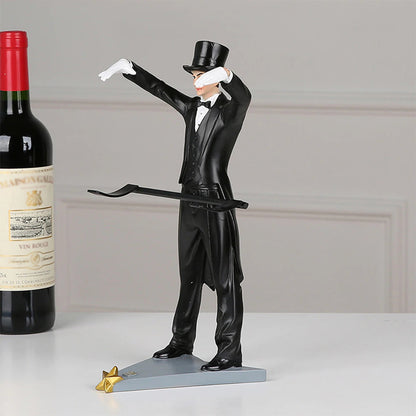 ALDO Kitchen & Dining > Kitchen Tools & Utensils > Kitchen Organizers > Drinkware Holders black / resin / 31cm x 14cm / 12.2: x 5.5" inches Amazing  Magician Wine Bottle Holder Wine Ruck Hand-made Exquisite Craftsmanship