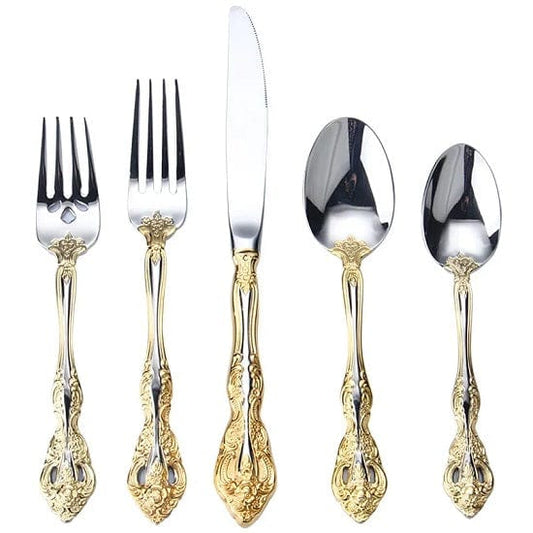 ALDO Kitchen & Dining / Tableware / 5-piece of  Gold 304 Stainless Steel Cutlery Silverware Set
