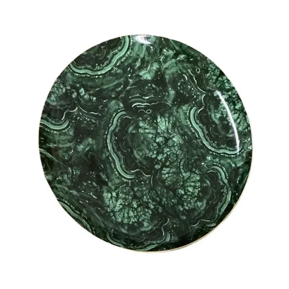 ALDO ‎> Kitchen & Dining > Tableware > Dinnerware 8 inch dinner plate Luxury Green Bone China Pocelain 24 carat Gold  Plated Coffee Tea Set
