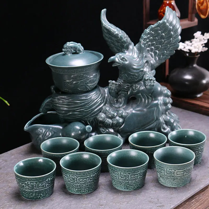 ALDO ‎> Kitchen & Dining > Tableware > Dinnerware Style 1 High-end Kung Fu Tea Set Luxury Bone China Tea Pot Teacup Tea Accessories