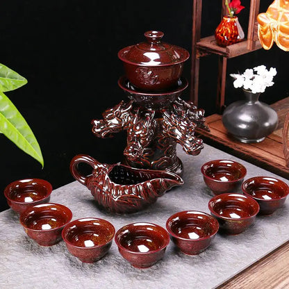 ALDO ‎> Kitchen & Dining > Tableware > Dinnerware Style 4 High-end Kung Fu Tea Set Luxury Bone China Tea Pot Teacup Tea Accessories