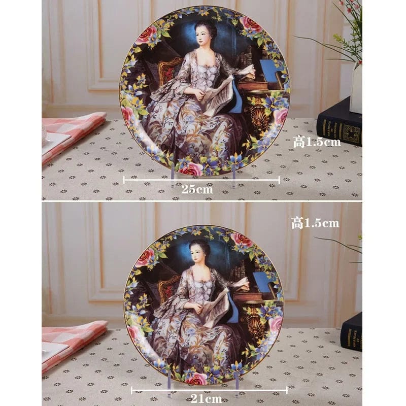 ALDO ‎> Kitchen & Dining > Tableware > Dinnerware Venitian Art Bone China Ceramic Plate Set Knife fork Spoon 24 carat Plated Dinner Set