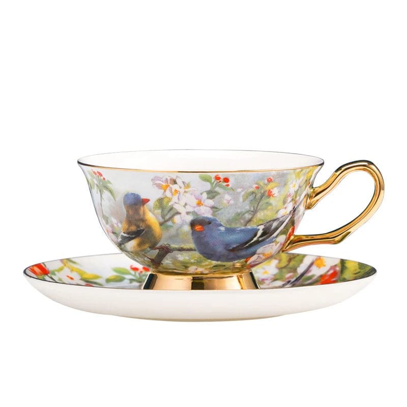 ALDO Kitchen & Dining > Tableware > Drinkware 1-piece set Royal Classic Luxury Premium English Afternoon Style Tea Cofee Sets For Two 24 K Gold Plated Bone China Porcelain