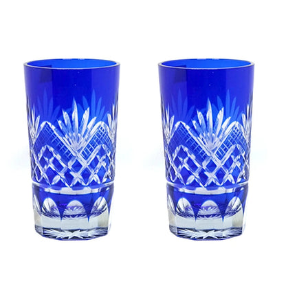 ALDO Kitchen & Dining > Tableware > Drinkware 2 pieces blue Muticolor New Bohemian Czech Handmade High Quality Hand Cut Crystal Glasses for Champagne,Whiskey, Wine, Cocktails,Whiskey, Vodka, Sake