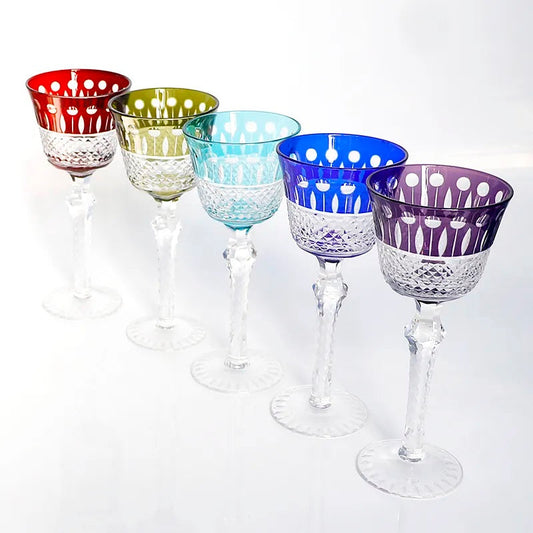 ALDO Kitchen & Dining > Tableware > Drinkware Amazing Luxury Japanize Lead Free Hand Cut and Hand Blown Crystal Wine Goblets Glasses Luxury Japanize Lead Free Hand Cut and Hand Blown Crystal Wine Goblets Glasses