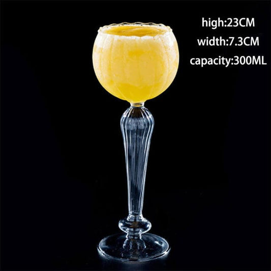ALDO Kitchen & Dining > Tableware > Drinkware Blady Mary Glass / Lead free Crystal / 21.5 cm toll x 5.2 cm wide Orange Shape fun Glass for Champagne,Martini,Wine, Cocktails, Party and Home Bar