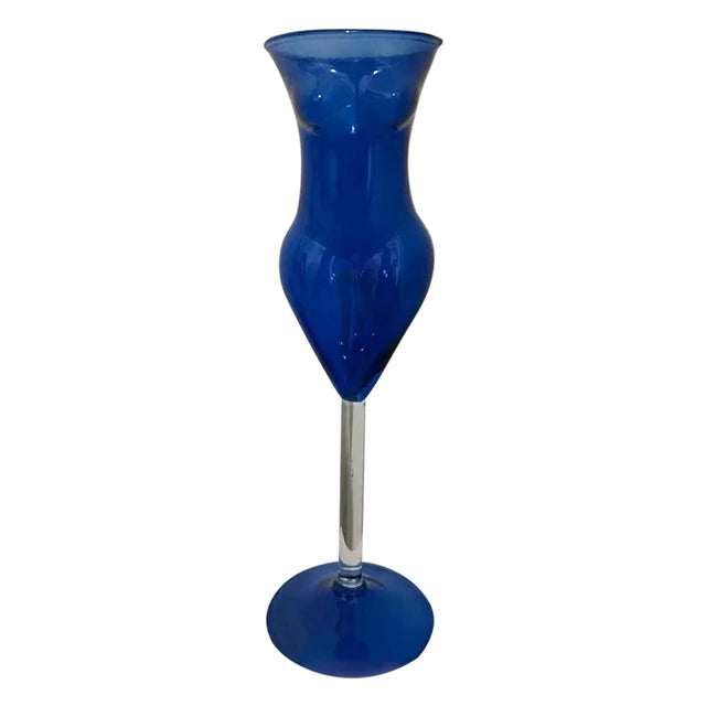 ALDO Kitchen & Dining > Tableware > Drinkware Blue / Lead free Crystal / 9.25"inch toll  x 2.55" inches wide Muticolor Miss Wine Glass Female-shaped Glasses for Champagne,Whiskey, Wine, Cocktails,Glass, Goblet for Party Home Bar