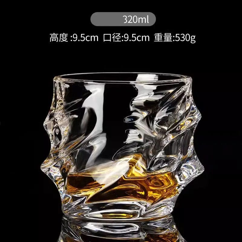 ALDO Kitchen & Dining > Tableware > Drinkware F 320ML Private Collections Design Whiskey Brandy Crystal Diamond Cut Glass