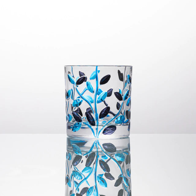 ALDO Kitchen & Dining > Tableware > Drinkware Glass  Style 3 / Crystal Lead Free / See Attached Pictures Four Seasons Italian Murano Style Luxury Hand Cut and Painted Colorful Stain lead Free Crystal Free Whisky Vodka Cocktail Glasses