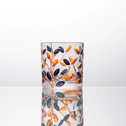 ALDO Kitchen & Dining > Tableware > Drinkware Glass Style 4 / Crystal Lead Free / See Attached Pictures Four Seasons Italian Murano Style Luxury Hand Cut and Painted Colorful Stain lead Free Crystal Free Whisky Vodka Cocktail Glasses
