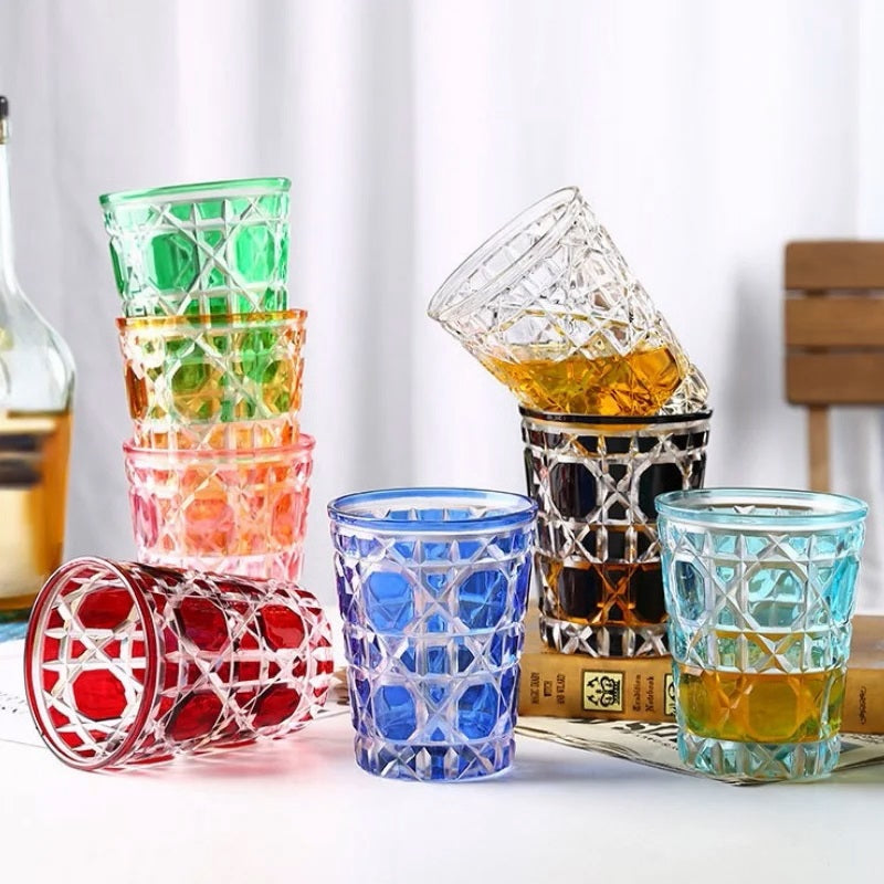 ALDO Kitchen & Dining > Tableware > Drinkware Muticolor  New Style Crystal Glasses for Champagne,Whiskey, Wine, Cocktails,Whiskey, Vodka, Sake