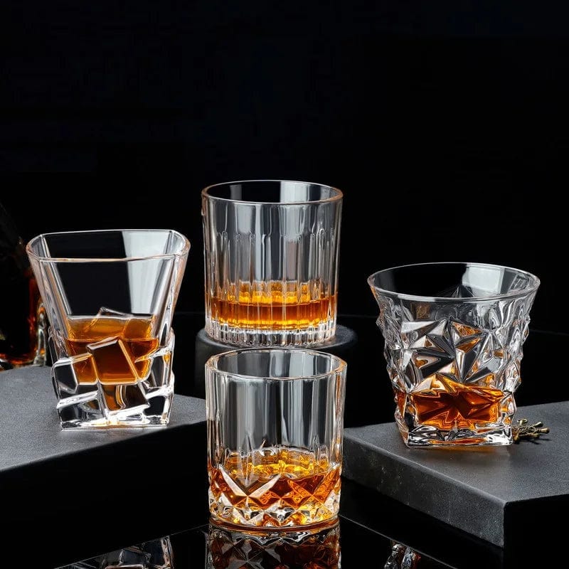 ALDO Kitchen & Dining > Tableware > Drinkware Private Collections Design Whiskey Brandy Crystal Diamond Cut Glass