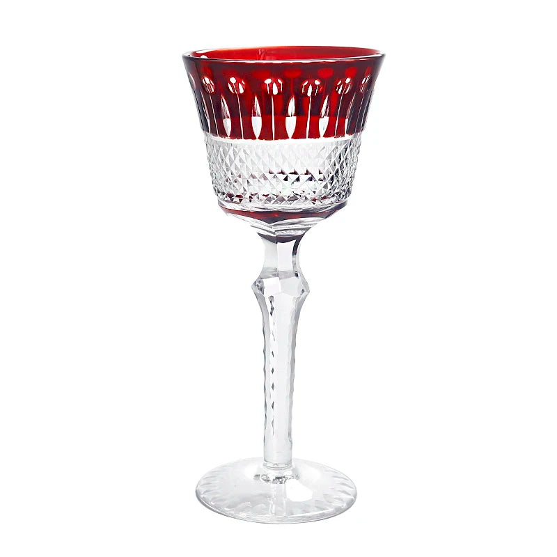 ALDO Kitchen & Dining > Tableware > Drinkware Red Amazing Luxury Japanize Lead Free Hand Cut and Hand Blown Crystal Wine Goblets Glasses Luxury Japanize Lead Free Hand Cut and Hand Blown Crystal Wine Goblets Glasses