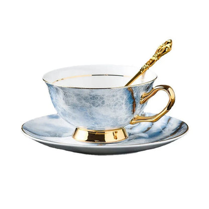 ALDO Kitchen & Dining > Tableware > Drinkware Royal Classic Imperial Coffee and Tea Set 24 K Gold Plated Bone China Porcelain