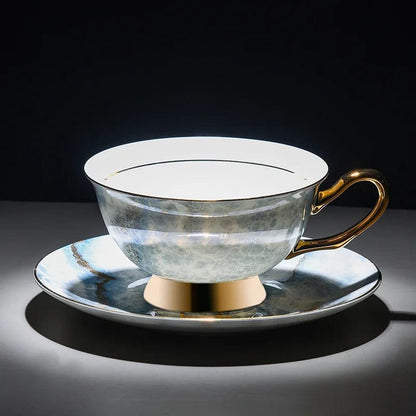 ALDO Kitchen & Dining > Tableware > Drinkware Royal Classic Imperial Coffee and Tea Set 24 K Gold Plated Bone China Porcelain