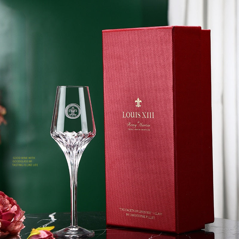 ALDO Kitchen & Dining > Tableware > Drinkware Single Glass Custom Made King Louis XIII With Royal lily Monogram Wedding Led Free Crystal Champagne Wine Whiskey Glasses