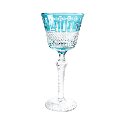 ALDO Kitchen & Dining > Tableware > Drinkware Sky blue Amazing Luxury Japanize Lead Free Hand Cut and Hand Blown Crystal Wine Goblets Glasses Luxury Japanize Lead Free Hand Cut and Hand Blown Crystal Wine Goblets Glasses