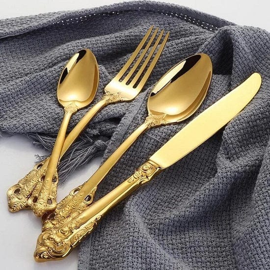 ALDO Kitchen & Dining / Tableware / Gold Royal Cutlery Stainless Steel Dinnerware  Set
