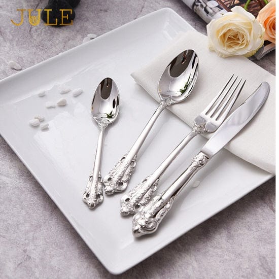 ALDO Kitchen & Dining / Tableware / Silver Royal Cutlery Stainless Steel Dinnerware Set