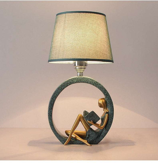 ALDO Lamps> Lighting & Ceiling Fans Art Deco Modern Table Lamp Reading Girl