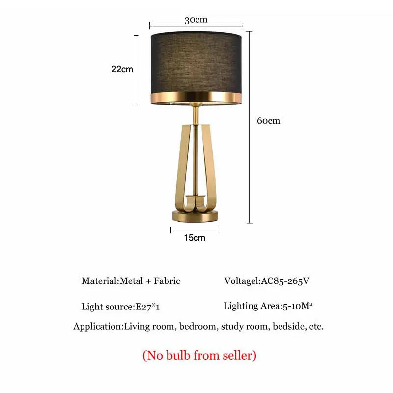 ALDO Lamps> Lighting & Ceiling Fans Modern Nautical Style Table Lamp Solid  Capor with Fabric Shade