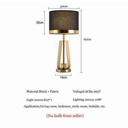 ALDO Lamps> Lighting & Ceiling Fans Modern Nautical Style Table Lamp Solid  Capor with Fabric Shade