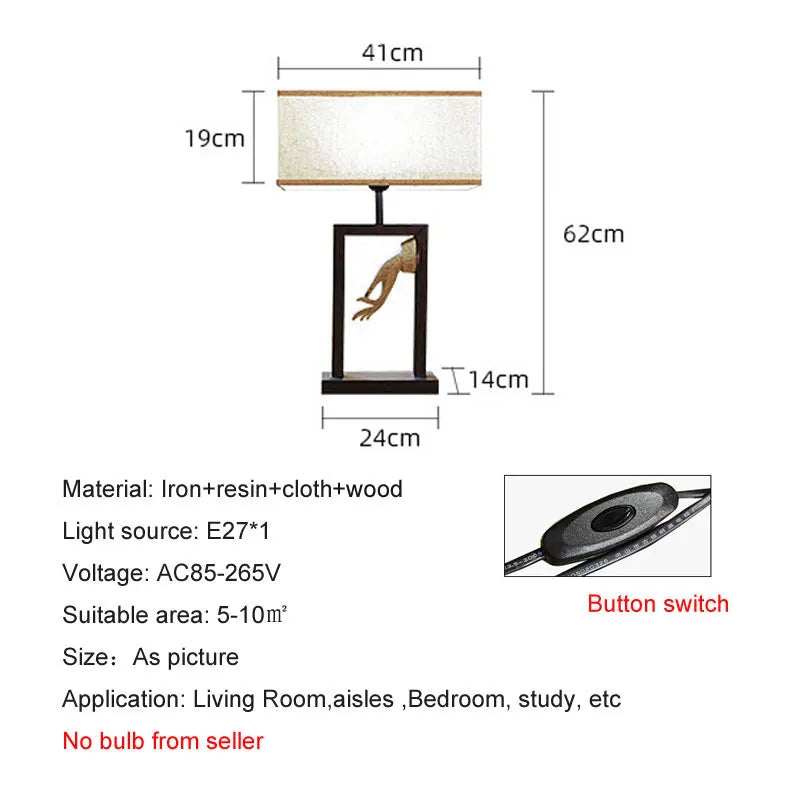 ALDO Lamps> Lighting & Ceiling Fans Modern Romantic Table LED Lamp Solid  Wood with Fabric Shade