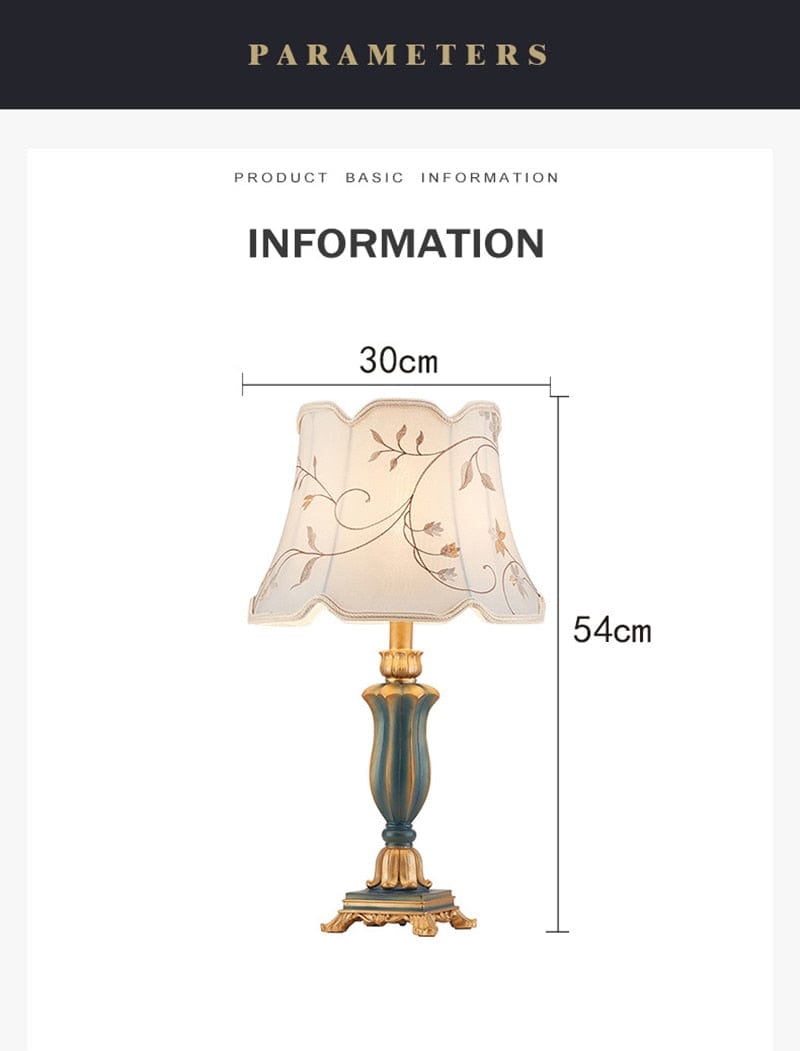 ALDO Lamps> Lighting & Ceiling Fans Vintage  Style Table Lamp With Decorated Fabric Shade with  LED
