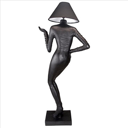 ALDO Lighting > Lamps 35"Wx13.5"Dx76"H / New / Resin Mademoiselle Couture Handmade Sculptural Floor Lamp
