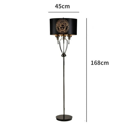 ALDO Lighting > Lamps Versace Style  Fabric Lampshade Large Floor Lamp