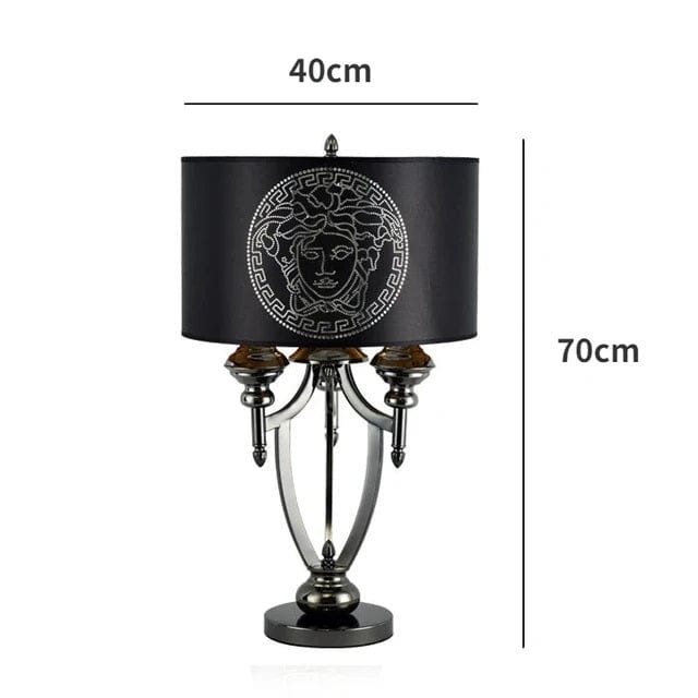 ALDO Lighting > Lamps Versace Style  Fabric Lampshade Large Table Top Lamps