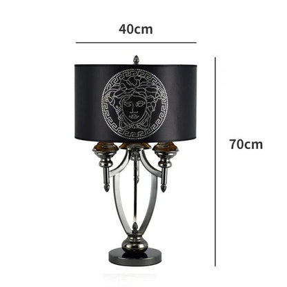 ALDO Lighting > Lamps Versace Style  Fabric Lampshade Large Table Top Lamps