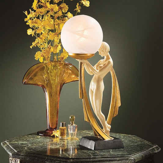 ALDO Lighting > Lamps Yong Mother Art Deco Sculptured Tabletop Lamp