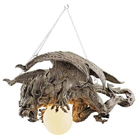 ALDO Lighting > Lighting Fixtures > Ceiling Light Fixtures Nightfall Sculptural Gargoyle Chandelier Lamp By Artist Gary Chang