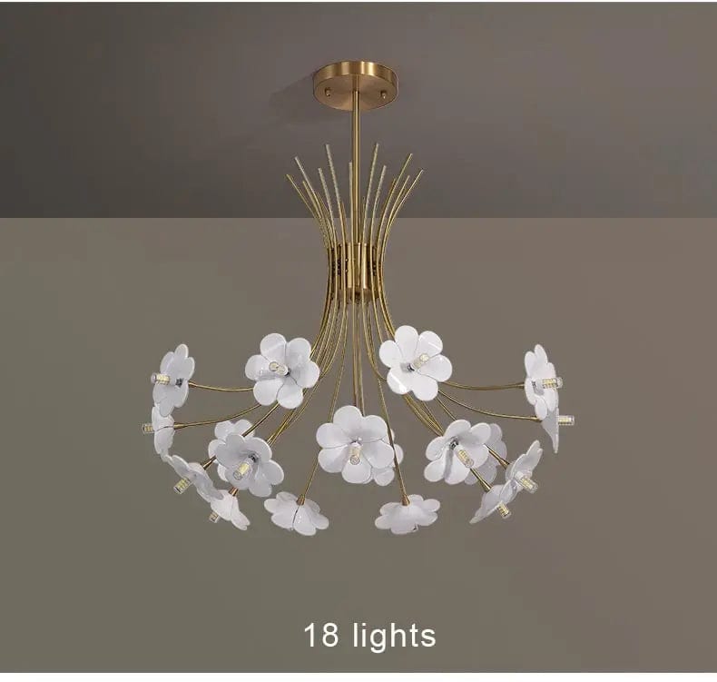 ALDO Lighting > Lighting Fixtures > Ceiling Light Fixtures Venetian Style Flower Glass Chandelier Ceiling Light Fixture