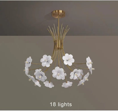 ALDO Lighting > Lighting Fixtures > Ceiling Light Fixtures Venetian Style Flower Glass Chandelier Ceiling Light Fixture