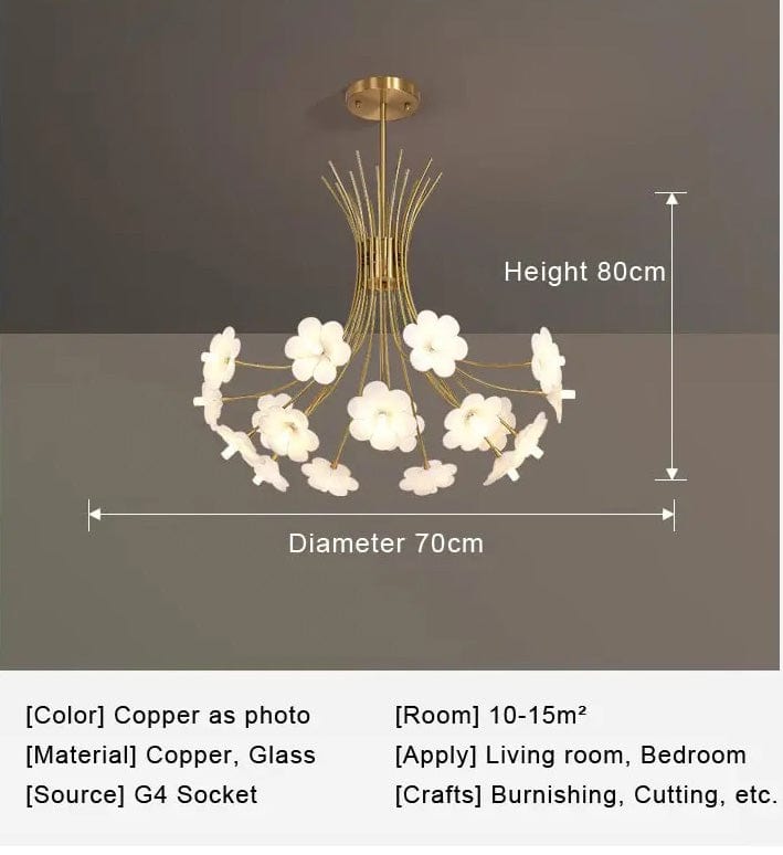 ALDO Lighting > Lighting Fixtures > Ceiling Light Fixtures Venetian Style Flower Glass Chandelier Ceiling Light Fixture