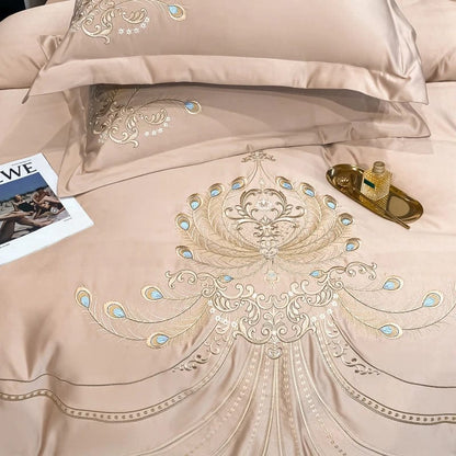 ALDO Linens & Bedding > Bedding > Duvet Covers Victorian Royal Style Luxury Duvet Egyptian Cotton Embroidery Cotton 4 Pic Bedding Set