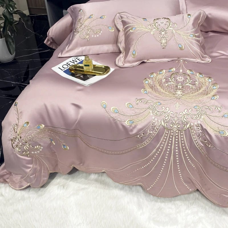 ALDO Linens & Bedding > Bedding > Duvet Covers Victorian Royal Style Luxury Duvet Egyptian Cotton Embroidery Cotton 4 Pic Bedding Set