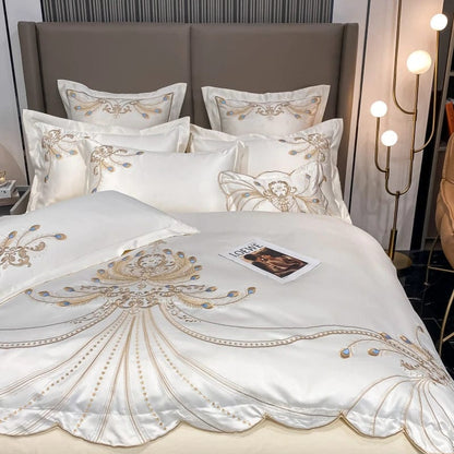 ALDO Linens & Bedding > Bedding > Duvet Covers Victorian Royal Style Luxury Duvet Egyptian Cotton Embroidery Cotton 4 Pic Bedding Set