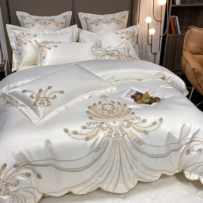 ALDO Linens & Bedding > Bedding > Duvet Covers Victorian Royal Style Luxury Duvet Egyptian Cotton Embroidery Cotton 4 Pic Bedding Set