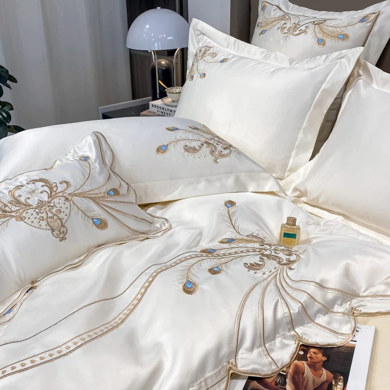 ALDO Linens & Bedding > Bedding > Duvet Covers Victorian Royal Style Luxury Duvet Egyptian Cotton Embroidery Cotton 4 Pic Bedding Set