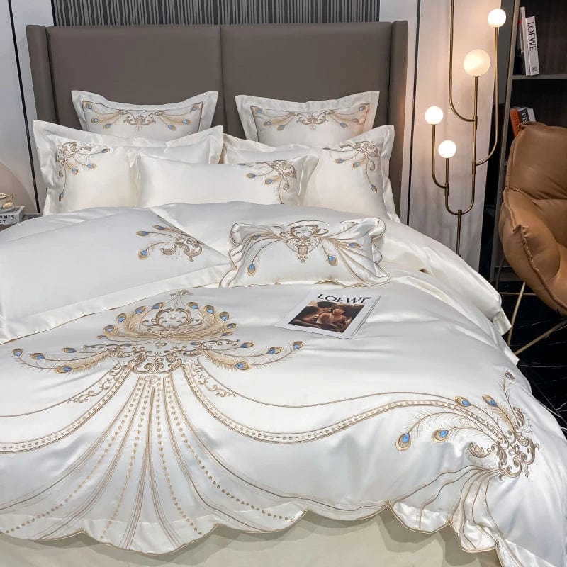 ALDO Linens & Bedding > Bedding > Duvet Covers Victorian Royal Style Luxury Duvet Egyptian Cotton Embroidery Cotton 4 Pic Bedding Set