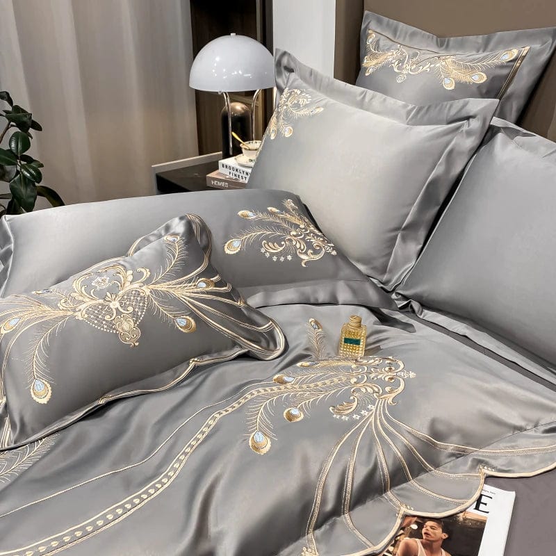 ALDO Linens & Bedding > Bedding > Duvet Covers Victorian Royal Style Luxury Duvet Egyptian Cotton Embroidery Cotton 4 Pic Bedding Set