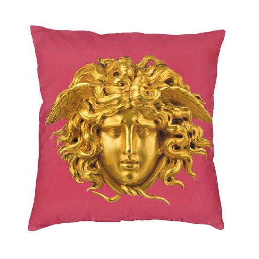 ALDO Linens & Bedding > Bedding > Pillowcases & Shams 40x40cm 16x16in / Velvet / Gold and Red Versace Style Decorative Luxury Velvet Pillowcases Gold and Red Print