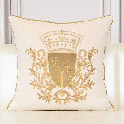 ALDO Linens & Bedding > Bedding > Pillowcases & Shams 45x45cm / 18x18in inches / Beige-TY Royal Lily Decorative Woven Luxury Pillowcases
